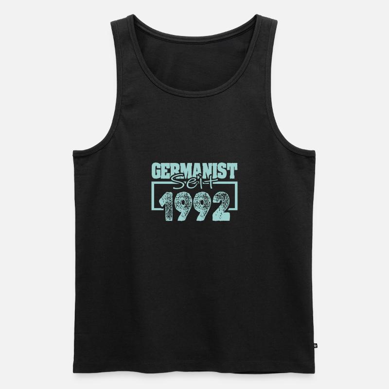 Germanist 1992 - Männer Premium Bio Tank Top - Schwarz