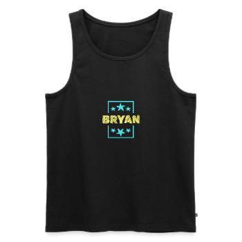 Geschenk für Bryan - Männer Premium Bio Tank Top - Schwarz - Vorne - AI Model Male 178 light (178cm)