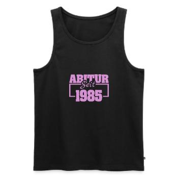 1985 - Männer Premium Bio Tank Top - Schwarz - Vorne - AI Model Male 178 light (178cm)
