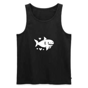 Requin - Débardeur bio Premium Homme - noir - Devant - AI Model Male 178 light (178cm)