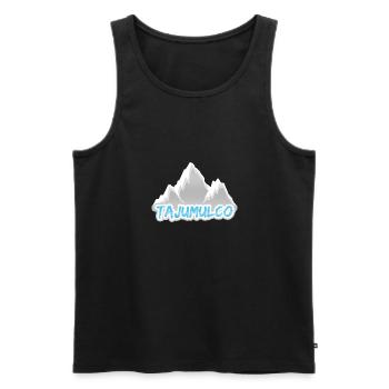 Mount Tajumulco - Men's Premium Organic Tank Top - black - Front - AI Model Male 178 light (178cm)
