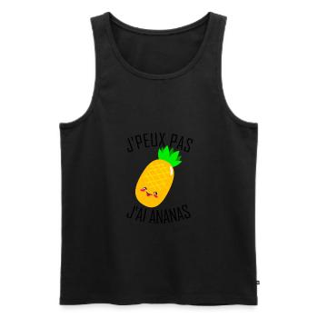 Ich kann keine Ananas haben - Männer Premium Bio Tank Top - Schwarz - Vorne - AI Model Male 178 light (178cm)