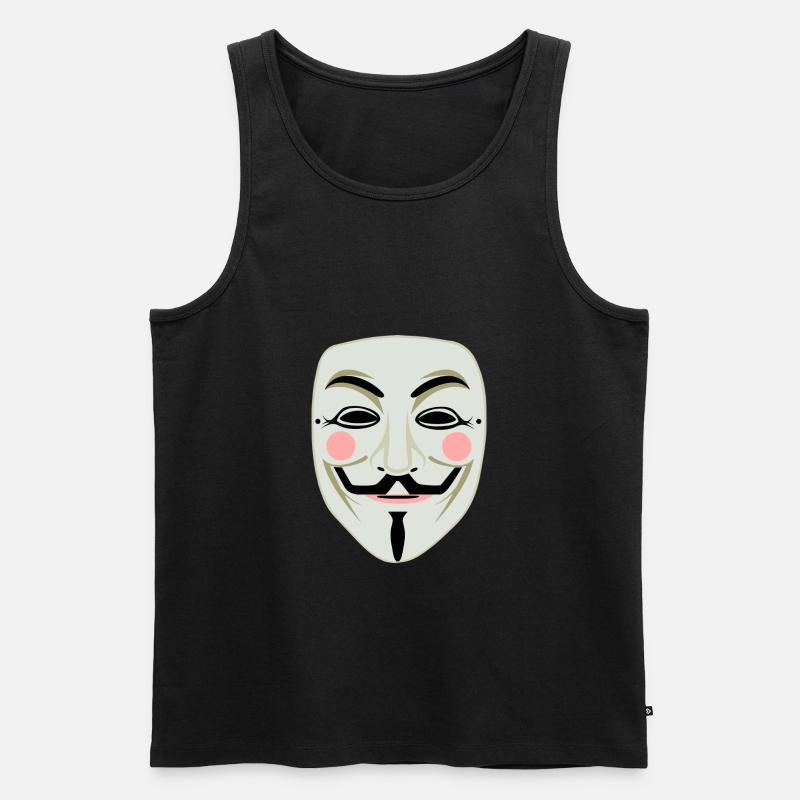 Anonymous - Männer Premium Bio Tank Top - Schwarz