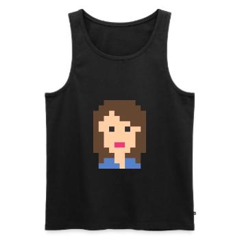 girl - Men's Premium Organic Tank Top - black - Front - AI Model Male 178 light (178cm)