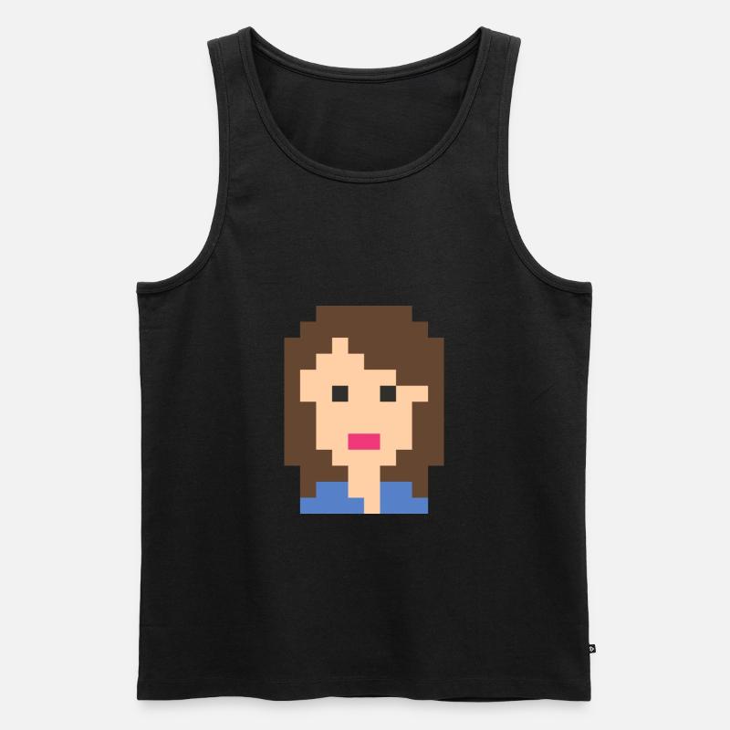 Mädchen - Männer Premium Bio Tank Top - Schwarz
