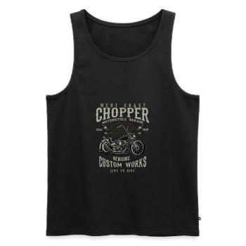 West Coast Chopper - Men's Premium Organic Tank Top - black - Front - AI Model Male 178 light (178cm)