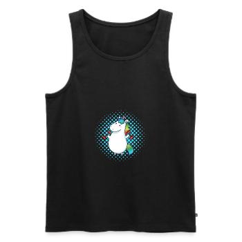 Unicorn sports dick - Men's Premium Organic Tank Top - black - Front - AI Model Male 178 light (178cm)