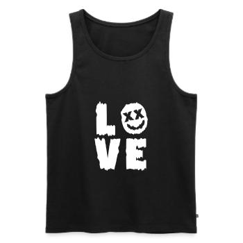 LOVE - Men's Premium Organic Tank Top - black - Front - AI Model Male 178 light (178cm)