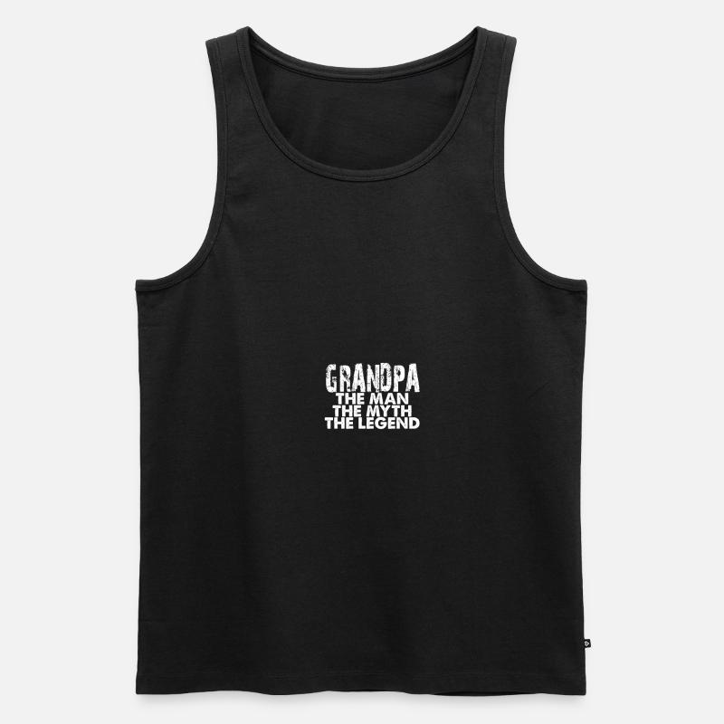 Opa der Mann - Männer Premium Bio Tank Top - Schwarz