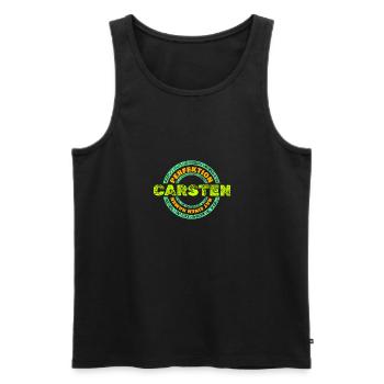 Geschenk für Carsten - Männer Premium Bio Tank Top - Schwarz - Vorne - AI Model Male 178 light (178cm)