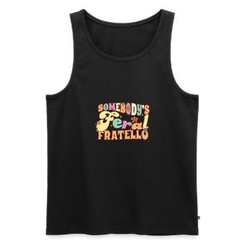 Somebody's Feral Brother Italian Brother Wild - Männer Premium Bio Tank Top - Schwarz - Vorne - Michal (187cm)