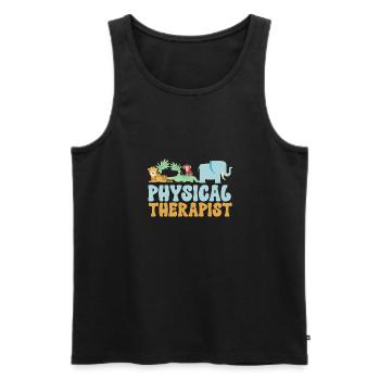 Physiotherapie Kinderphysiotherapeutin - Männer Premium Bio Tank Top - Schwarz - Vorne - Michal (187cm)