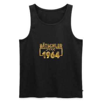 Single 1964 - Men's Premium Organic Tank Top - black - Front - Michal (187cm)
