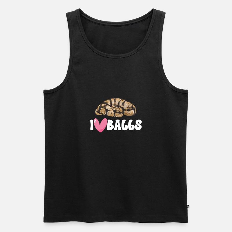 Ball Python Snake King Python - Men's Premium Organic Tank Top - black