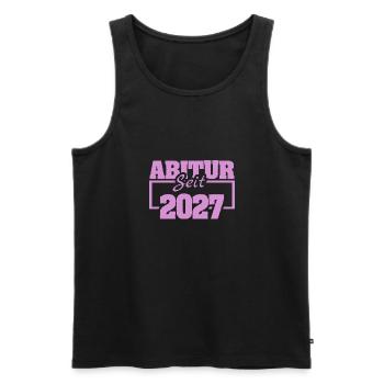2027 - Men's Premium Organic Tank Top - black - Front - AI Model Male 178 light (178cm)