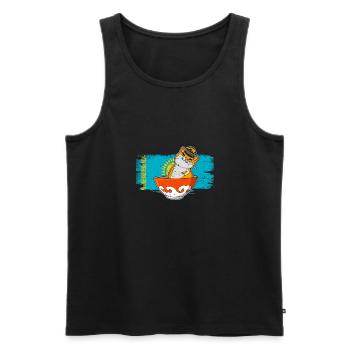 Kasachstan UdSSR Flage Astana Katze Herkunft - Männer Premium Bio Tank Top - Schwarz - Vorne - Michal (187cm)