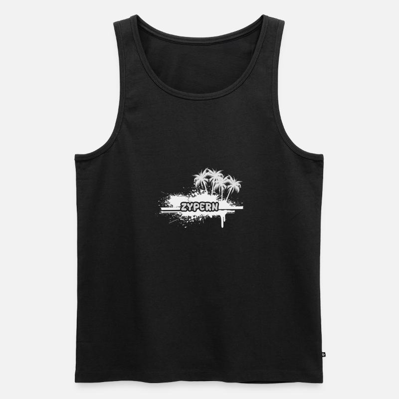 Urlaub Zypern - Männer Premium Bio Tank Top - Schwarz