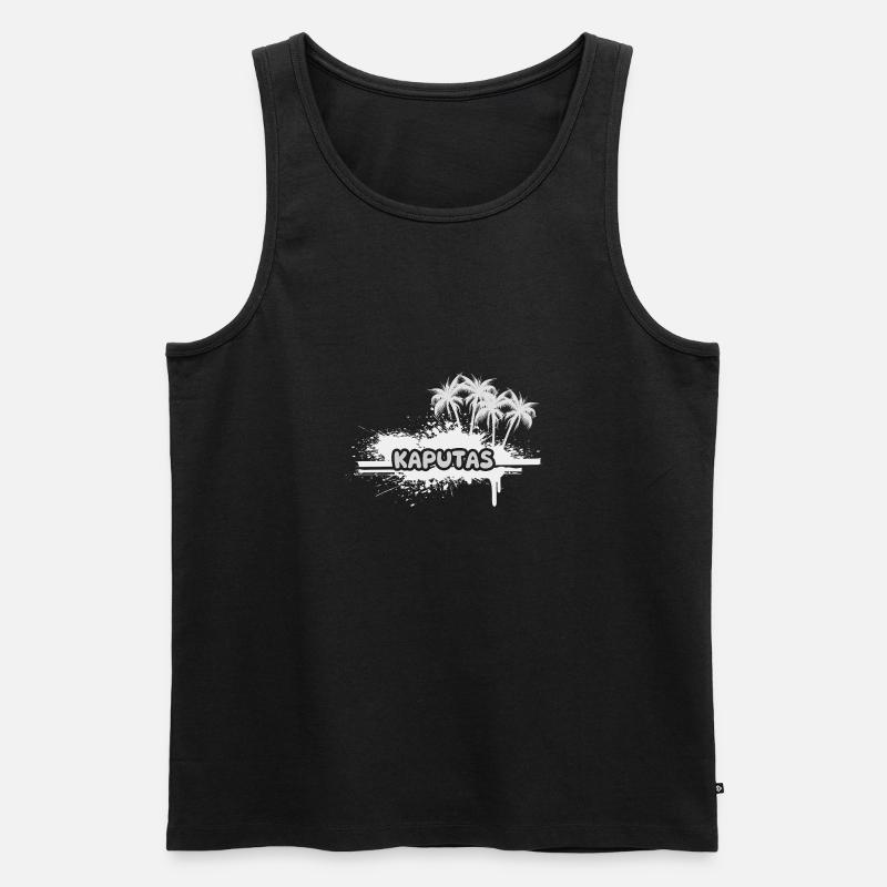 Kaputas als Urlaub - Männer Premium Bio Tank Top - Schwarz