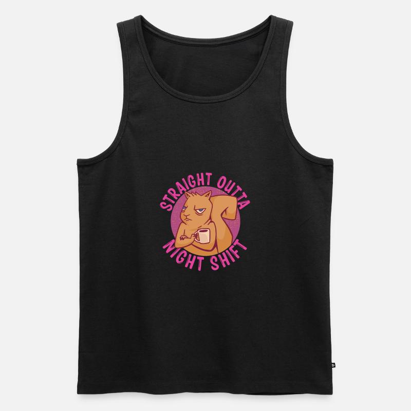 Direct from the night shift - Men's Premium Organic Tank Top - black