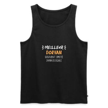 Souvent imité jamais égalé meilleur DORYAN - Débardeur bio Premium Homme - noir - Devant - Michal (187cm)