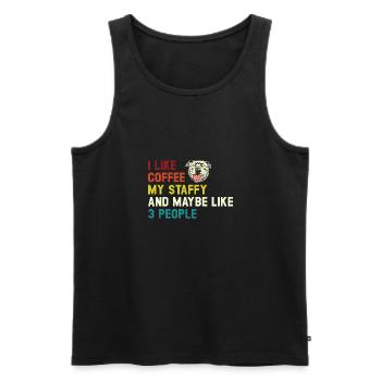 American Staffordshire Bull Terrier Staffy Dog - Men's Premium Organic Tank Top - black - Front - Michal (187cm)