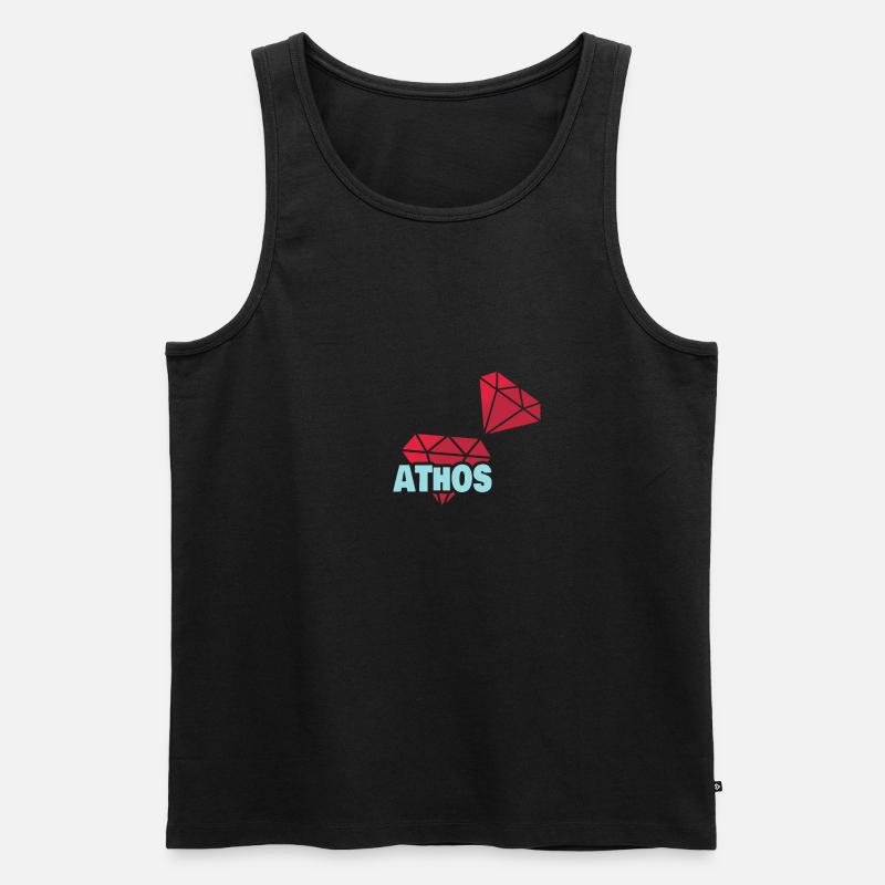 Edel Athos - Männer Premium Bio Tank Top - Schwarz