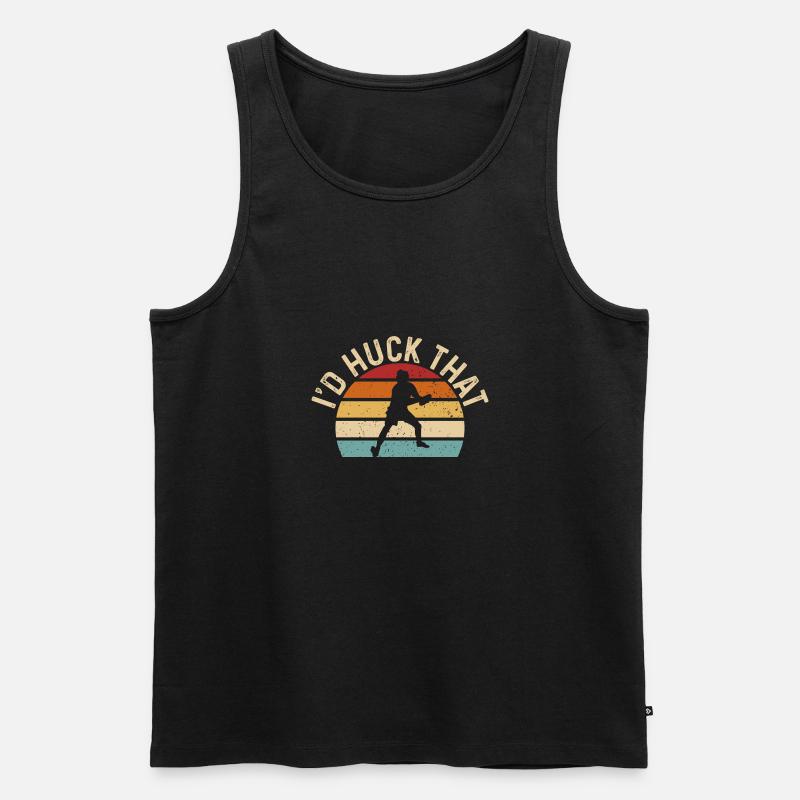 Ultimate Frisbee Wurfscheibe - Männer Premium Bio Tank Top - Schwarz