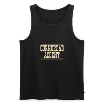Cornbread Accent Funny Southern Girls Cowboy - Männer Premium Bio Tank Top - Schwarz - Vorne - Michal (187cm)