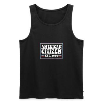 American Citizen Est 2024 US Flag Naturalized - Männer Premium Bio Tank Top - Schwarz - Vorne - Michal (187cm)