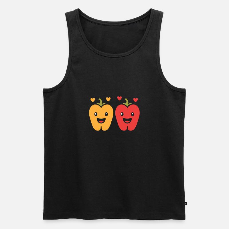 Pfeffer - Männer Premium Bio Tank Top - Schwarz