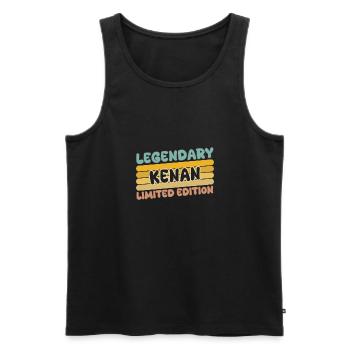 Kenan comme nom - Débardeur bio Premium Homme - noir - Devant - Michal (187cm)