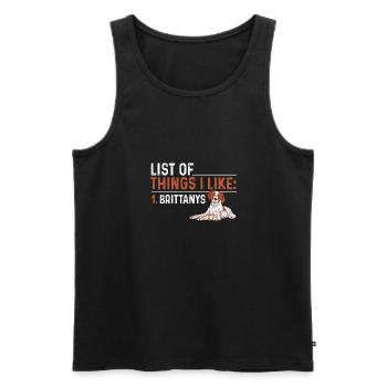 French Brittany Spaniel Epagneul Breton Geschenk - Männer Premium Bio Tank Top - Schwarz - Vorne - AI Model Male 178 light (178cm)