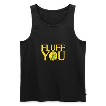 Budgerigar Parakeet Bird Pet Gift - Men's Premium Organic Tank Top - black - Front - AI Model Male 178 light (178cm)