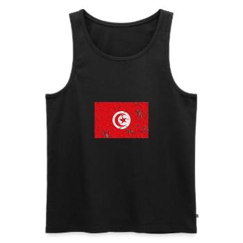 Tunisie - Débardeur bio Premium Homme - noir - Devant - Michal (187cm)