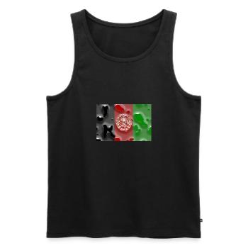 Afghanistan - Débardeur bio Premium Homme - noir - Devant - AI Model Male 178 light (178cm)