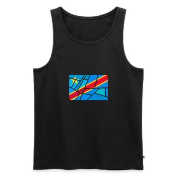 Kongo - Männer Premium Bio Tank Top - Schwarz - Vorne - AI Model Male 178 light (178cm)