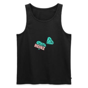 Opa Heinz - Männer Premium Bio Tank Top - Schwarz - Vorne - Michal (187cm)
