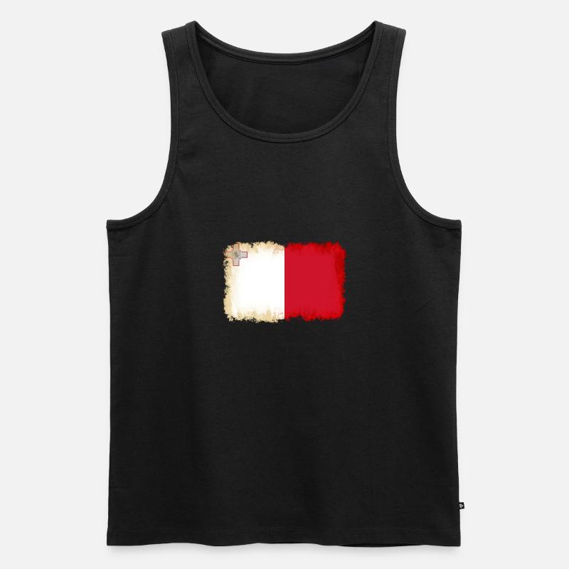Malta Malta - Männer Premium Bio Tank Top - Schwarz