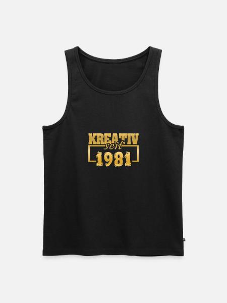 Artwork 1981 - Männer Premium Bio Tank Top - Schwarz