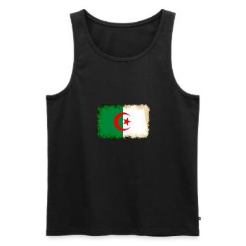 Gift for Algeria - Men's Premium Organic Tank Top - black - Front - Michal (187cm)