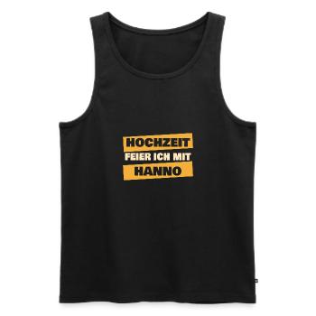 Hanno als JGA - Männer Premium Bio Tank Top - Schwarz - Vorne - Michal (187cm)