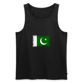 Le Pakistan comme drapeau - Débardeur bio Premium Homme - noir - Devant - AI Model Male 178 light (178cm)