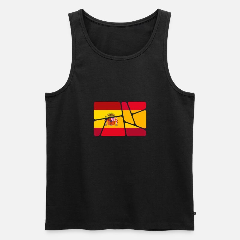 Spanien als Spanien - Männer Premium Bio Tank Top - Schwarz