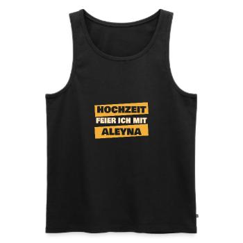 Aleyna als JGA - Männer Premium Bio Tank Top - Schwarz - Vorne - AI Model Male 178 light (178cm)
