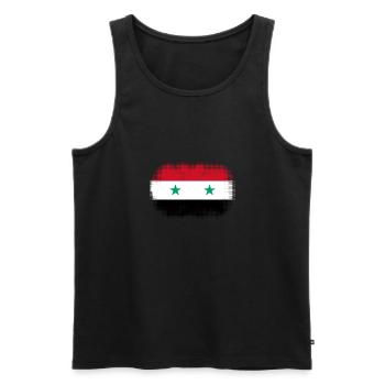Syrie Syrie - Débardeur bio Premium Homme - noir - Devant - AI Model Male 178 light (178cm)