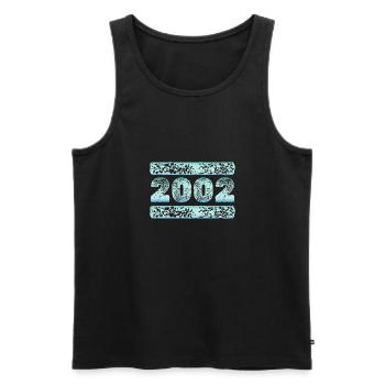 2002 - Männer Premium Bio Tank Top - Schwarz - Vorne - AI Model Male 178 light (178cm)