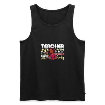 HBCU Teacher Afro Historically Black College - Männer Premium Bio Tank Top - Schwarz - Vorne - AI Model Male 178 light (178cm)