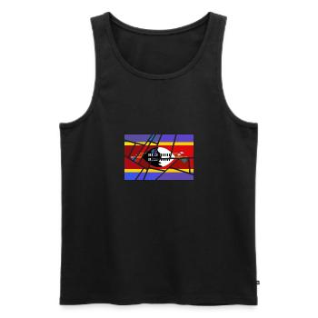 Eswatini als Eswatini - Männer Premium Bio Tank Top - Schwarz - Vorne - Michal (187cm)
