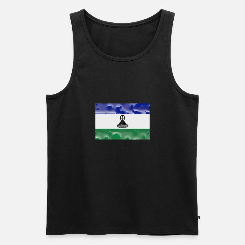 Lesotho Lesotho - Männer Premium Bio Tank Top - Schwarz