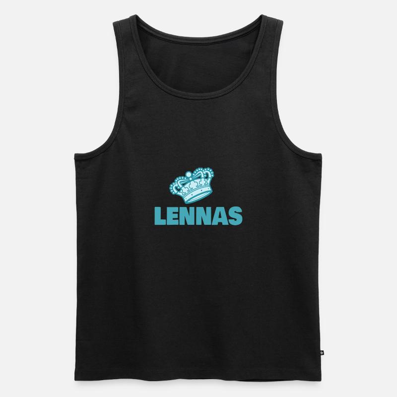 Lennas - Männer Premium Bio Tank Top - Schwarz